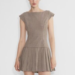Aritzia Sunday Best Palette Dress in Liliana Beige/Black